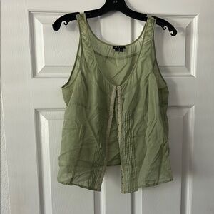 Theory Green Relaxed Tank Top